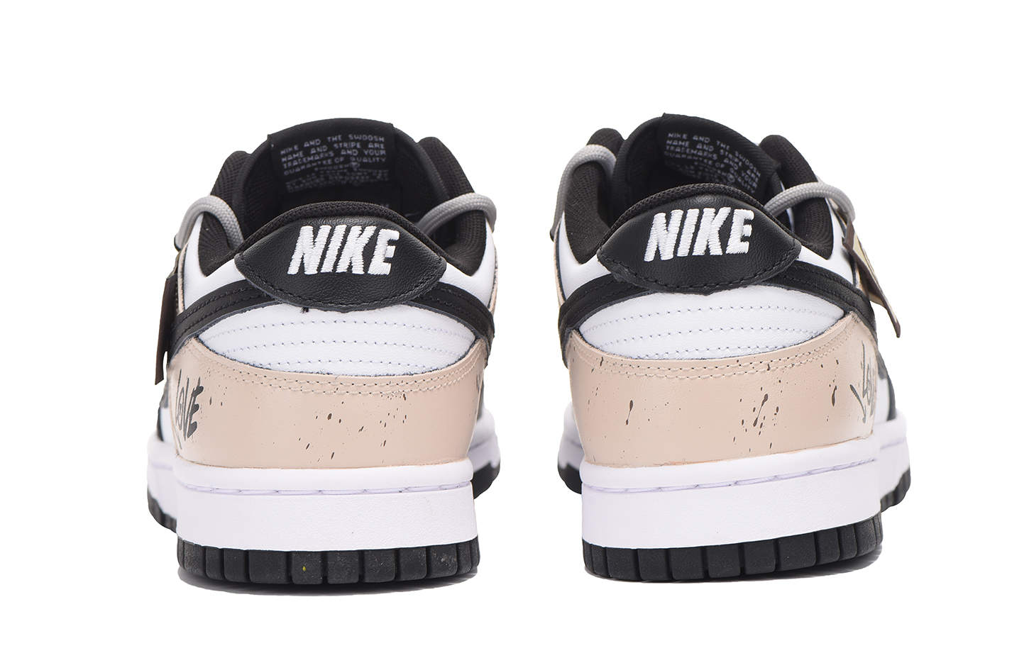 Purchase 【訂製球鞋】 Nike Dunk Low 解構 vibe風 笑臉 高街 低筒 板鞋 GS 黑卡其