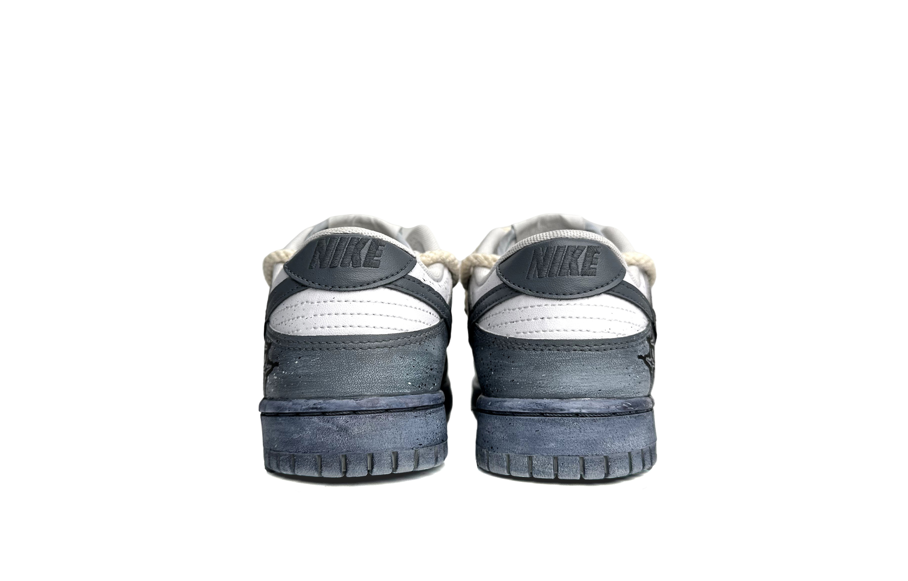 Shop 나이키 덩크 로우 '블랙 미스트' 커스텀 (40 characters) DV0831-101(Team87-黑芒男款黑灰白)