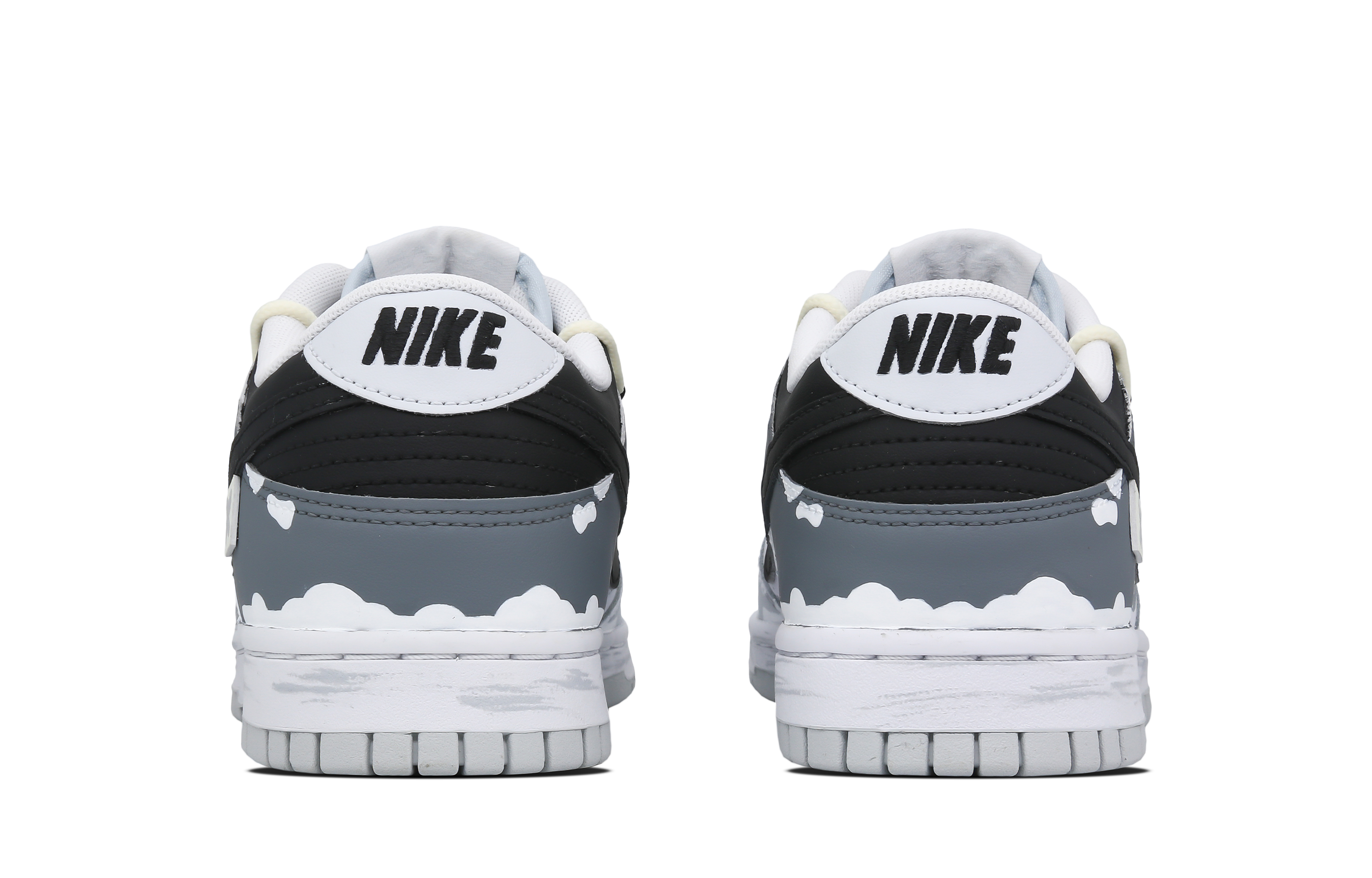 Shop [Sepatu Kustom] Nike Dunk Low 'Black Moonlight' DV0831-101(Team78-男款黑色月光)