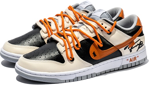 【定制球鞋】 Nike Dunk Low 野鶴製造 復古風主題 解構雙鞋帶 低幫 板鞋 男款 黑米橙 特殊禮盒版 Lookbook 【定制球鞋】 Nike Dunk Low 野鶴製造 復古風主題 解構雙鞋帶 低幫 板鞋 男款 黑米橙 特殊禮盒版