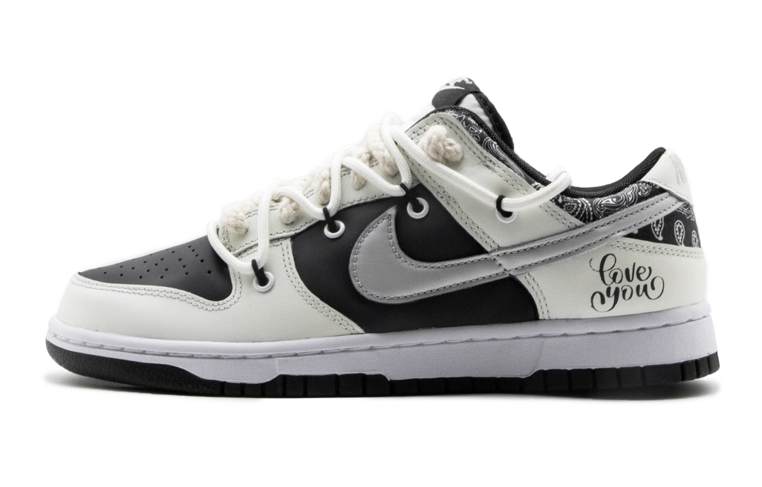 Buy [Sepatu Kustom] Nike Dunk Low 'Paisley Hitam' CW1590-100(Team57-女款契约)