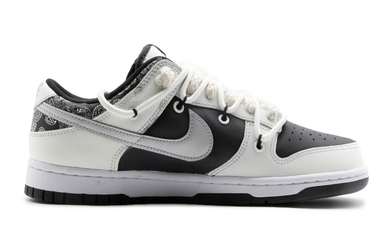 Order [Sepatu Kustom] Nike Dunk Low 'Paisley Hitam' CW1590-100(Team57-女款契约)