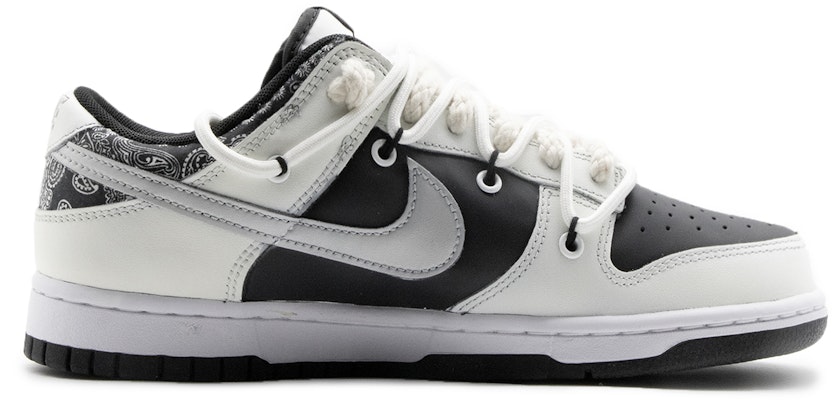 【客製化球鞋】 Nike Dunk Low 高街風 腰果花 解構 復古做舊 低筒 滑板鞋 GS 黑白 Order 【客製化球鞋】 Nike Dunk Low 高街風 腰果花 解構 復古做舊 低筒 滑板鞋 GS 黑白