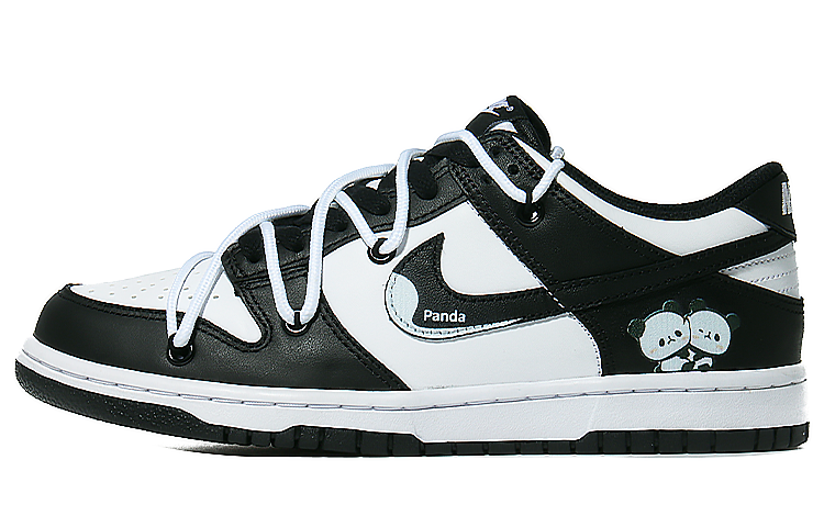 Buy [Kasut Tersuai] Nike Dunk Low 'Panda Hitam' CW1590-100(Team10-亲亲熊猫）