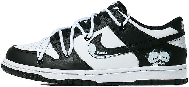 【訂製球鞋】Nike Dunk 低筒 "Black" 熊貓 黑白熊貓 親親熊貓 防滑耐磨 低筒 滑板鞋 GS 黑白 Buy 【訂製球鞋】Nike Dunk 低筒 "Black" 熊貓 黑白熊貓 親親熊貓 防滑耐磨 低筒 滑板鞋 GS 黑白