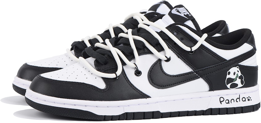 【訂製球鞋】Nike Dunk Low “Black”黑白熊貓 Vibe風 街頭 解構 低筒 滑板鞋 GS 黑白 Lookbook 【訂製球鞋】Nike Dunk Low “Black”黑白熊貓 Vibe風 街頭 解構 低筒 滑板鞋 GS 黑白