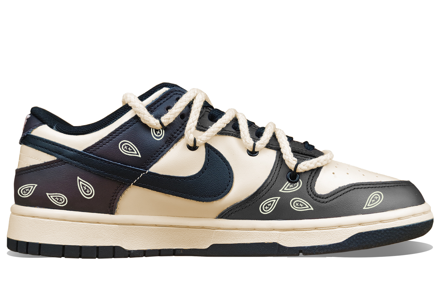 Order [定制鞋] 耐克Dunk Low 黑色熊猫美式咖啡 CW1590-100(Team50-美式咖啡腰果花GS)