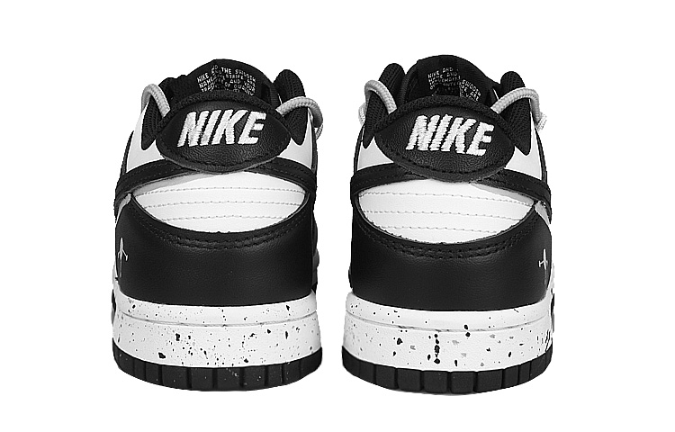 Purchase [Kasut Custom] Nike Dunk Low 'Black Panda Inked Deconstructed Swoosh' CW1590-100(Team58-分子NH3)