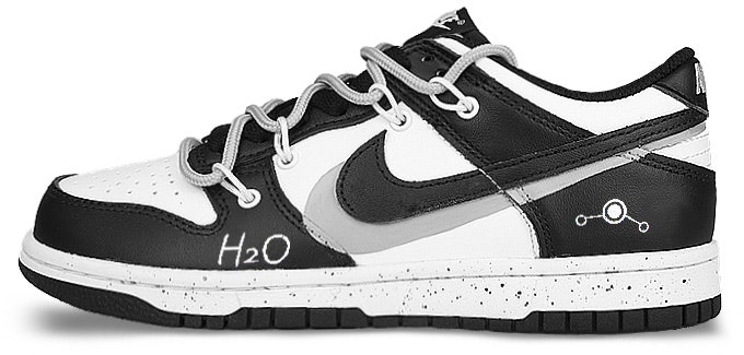 custom-shoes-nike-dunk-low-black-panda-splatter-deconstructed-double-swoosh