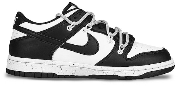 【客製球鞋】Nike Dunk Low "Black" 熊貓 H2O 分子 噴墨 解構 雙勾 低筒 板鞋 GS 黑白 Order 【客製球鞋】Nike Dunk Low "Black" 熊貓 H2O 分子 噴墨 解構 雙勾 低筒 板鞋 GS 黑白