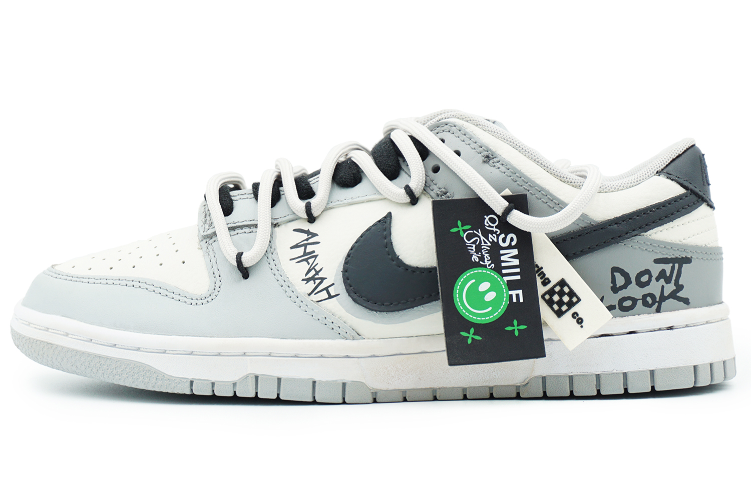 Buy Zapatillas Nike Dunk Low 'Pantera Negra - Negro Blanco Gris' DV0831-101(Team108-男款哈哈)