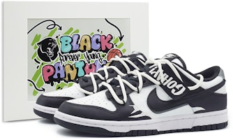 나이키 덩크 로우 '블랙팬서 판다' (커스텀) CW1590-100(Team108-女款裂缝) Order 나이키 덩크 로우 '블랙팬서 판다' (커스텀) CW1590-100(Team108-女款裂缝)