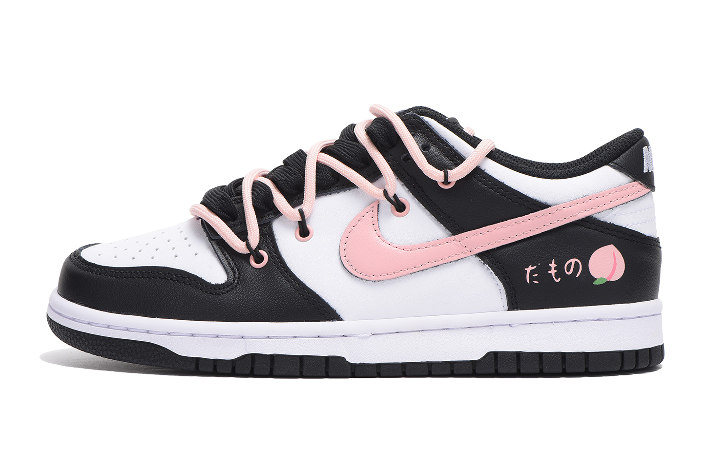 peach and black nike shoes