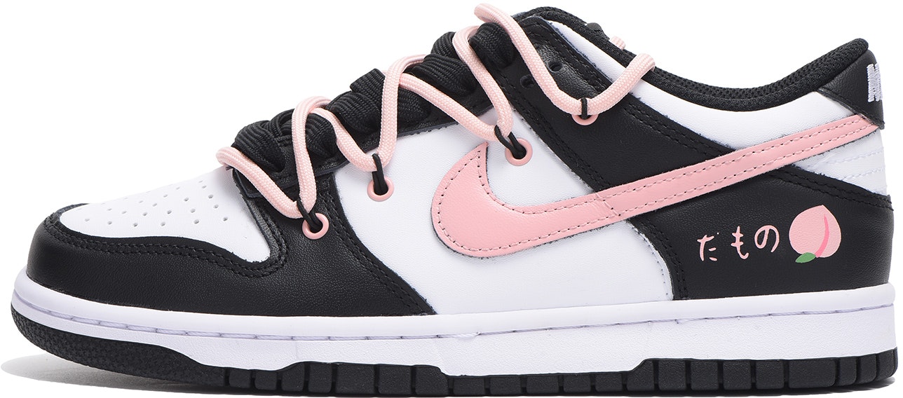 custom-shoes-nike-dunk-low-black-peach-deconstructed