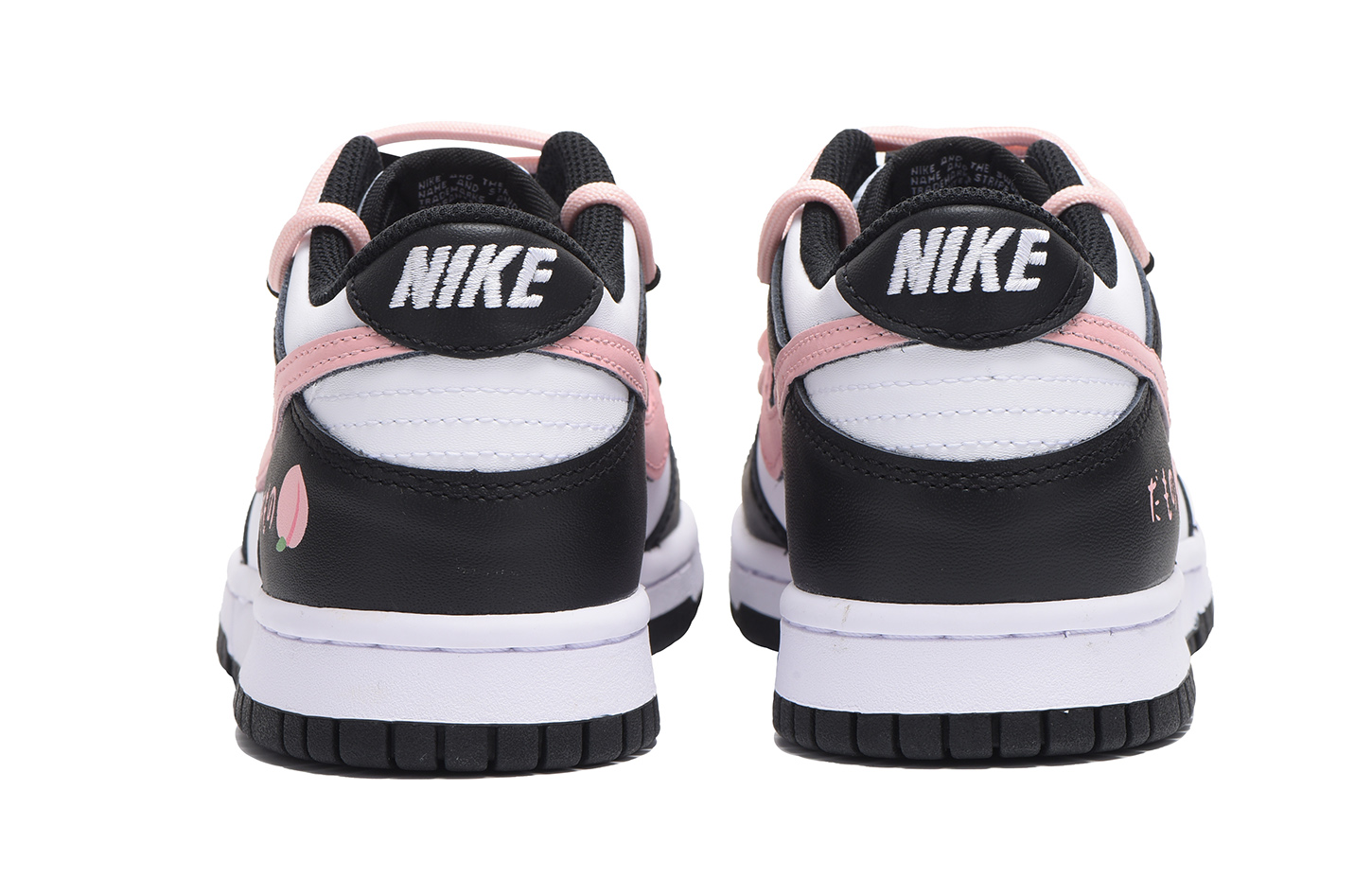 black and peach nike shoes