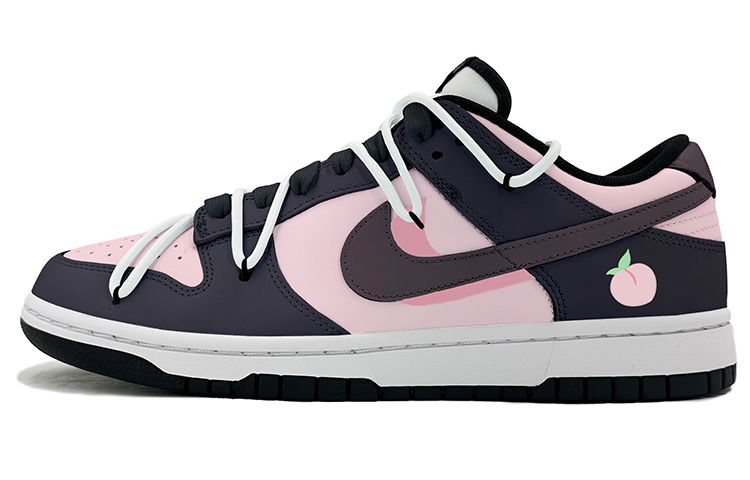 Buy [Sepatu Kustom] Nike Dunk Low 'Hitam Merah Muda' CW1590-100(TeamK-葡萄白桃)
