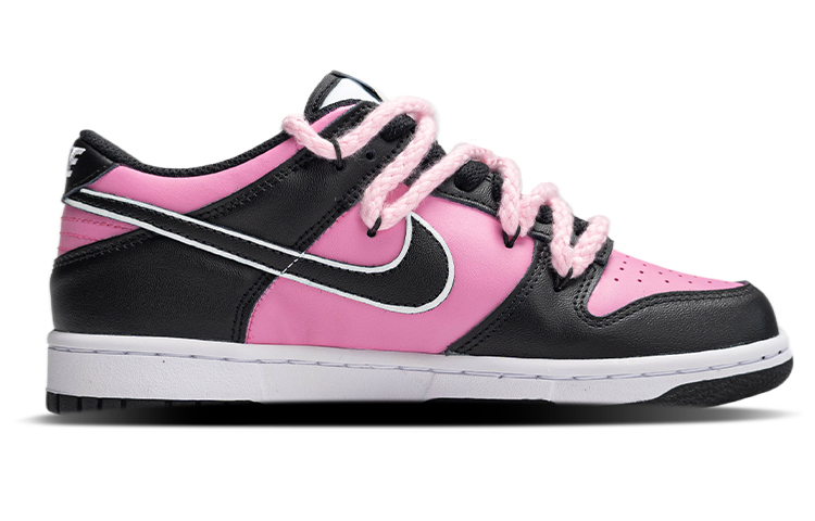 Order [カスタムシューズ] ナイキ ダンク ロー 'ブラック ピンク' CW1590-100(Team拾陆-樱红黑粉大童)