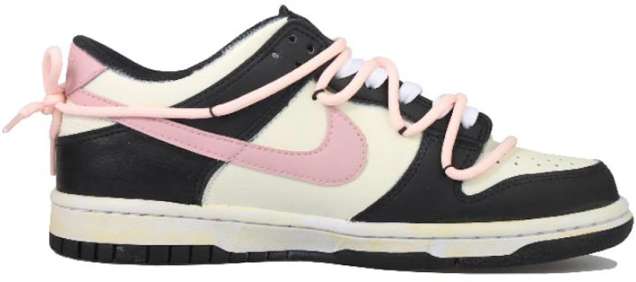 【訂製球鞋】【現貨】 Nike Dunk Low 清甜少女 防滑耐磨 低筒 滑板鞋 GS 黑粉 Order 【訂製球鞋】【現貨】 Nike Dunk Low 清甜少女 防滑耐磨 低筒 滑板鞋 GS 黑粉