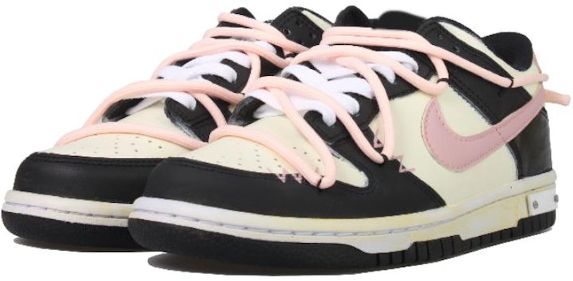【訂製球鞋】【現貨】 Nike Dunk Low 清甜少女 防滑耐磨 低筒 滑板鞋 GS 黑粉 Lookbook 【訂製球鞋】【現貨】 Nike Dunk Low 清甜少女 防滑耐磨 低筒 滑板鞋 GS 黑粉
