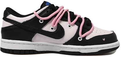 【定制球鞋】Nike Dunk Low HR製造 復古 小兔 蝴蝶結 愛心 解構鞋帶 低幫 板鞋 GS 黑粉 Order 【定制球鞋】Nike Dunk Low HR製造 復古 小兔 蝴蝶結 愛心 解構鞋帶 低幫 板鞋 GS 黑粉