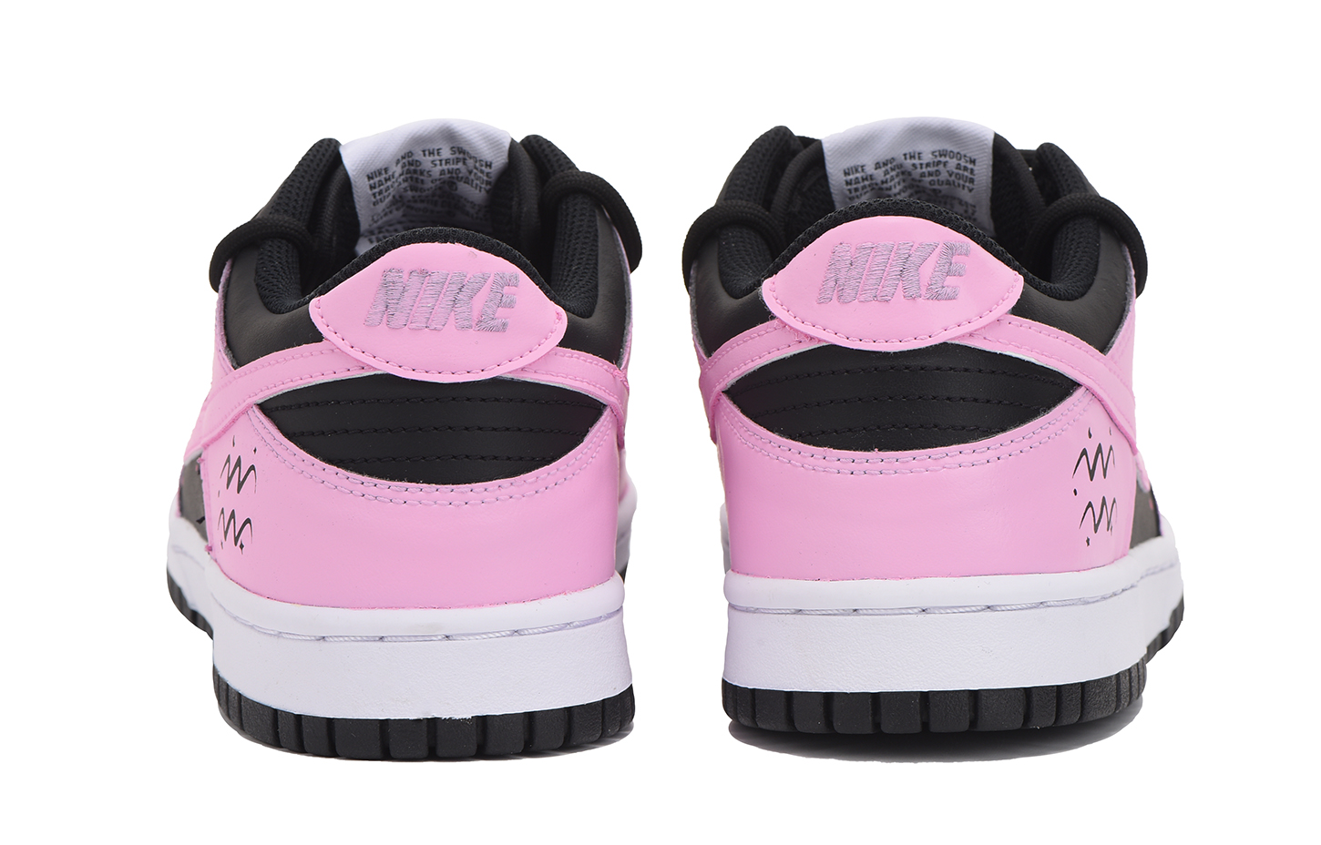 Shop [Zapatillas Personalizadas] Nike Dunk Low 'Constelación Negro Rosado' FD1232-001(Team59-女款黑粉二)