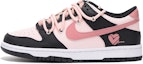 Buy カスタムシューズ - ナイキ ダンク ロー「ブラックピンク デコンストラクテッド ハート」 CW1590-100(Team拾伍-女款粉爱心六)