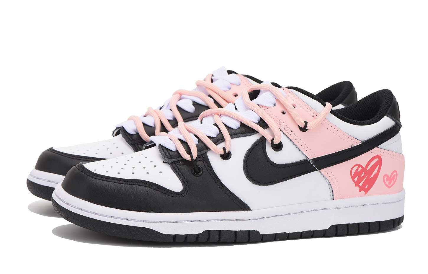 Lookbook Zapatillas Nike Dunk Low 'Corazón Desconstruido Negro Rosa' CW1590-100(Team59-女款黑粉爱心)