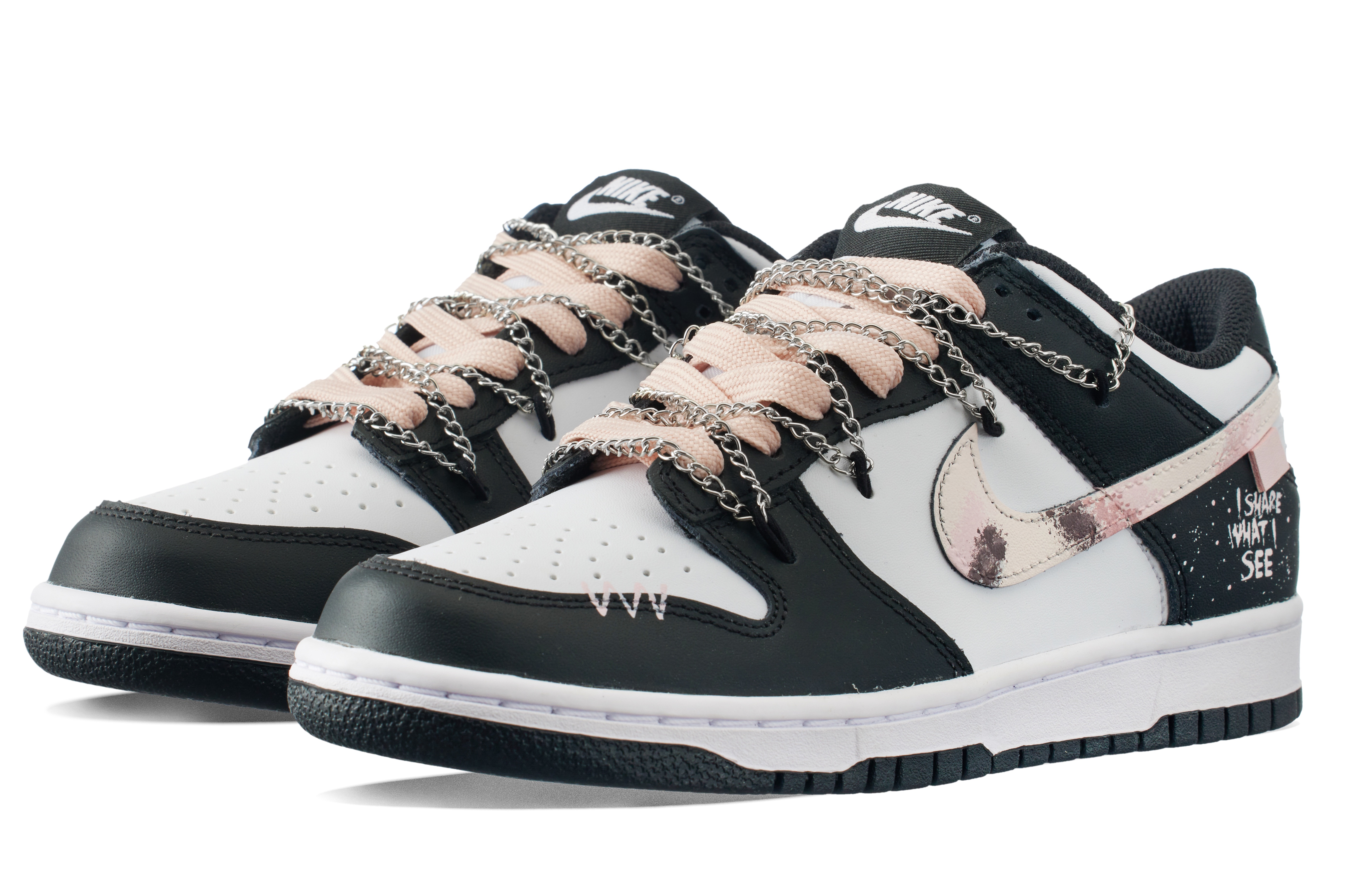 [Custom Shoes] Nike Dunk Low 'Black Pink Deconstructed' 圖 5