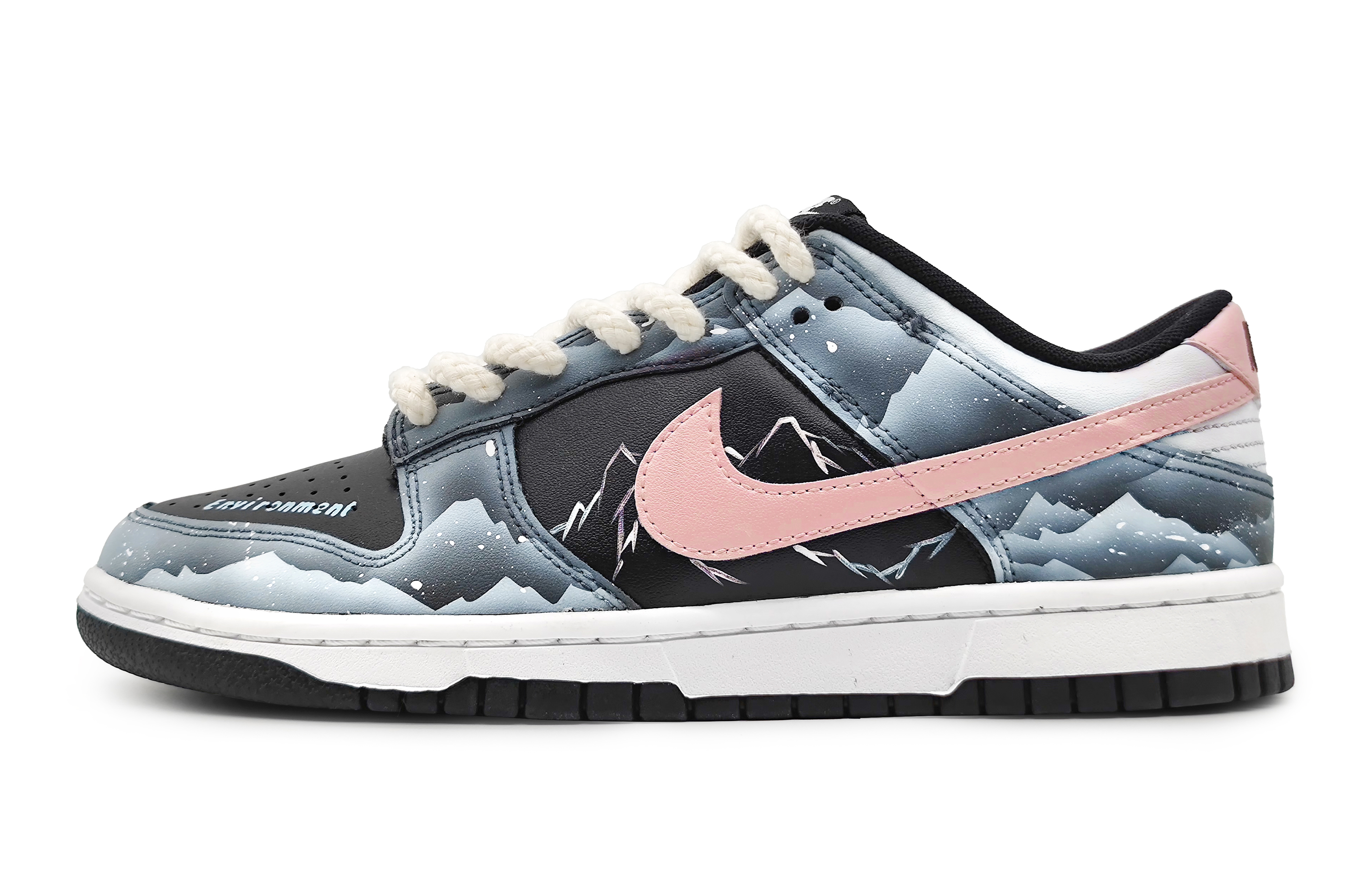 Buy [Kasut Tersuai] Nike Dunk Low 'Hitam Merah Jambu Glasier' FD1232-001(Team16-女款南极冰川粉)