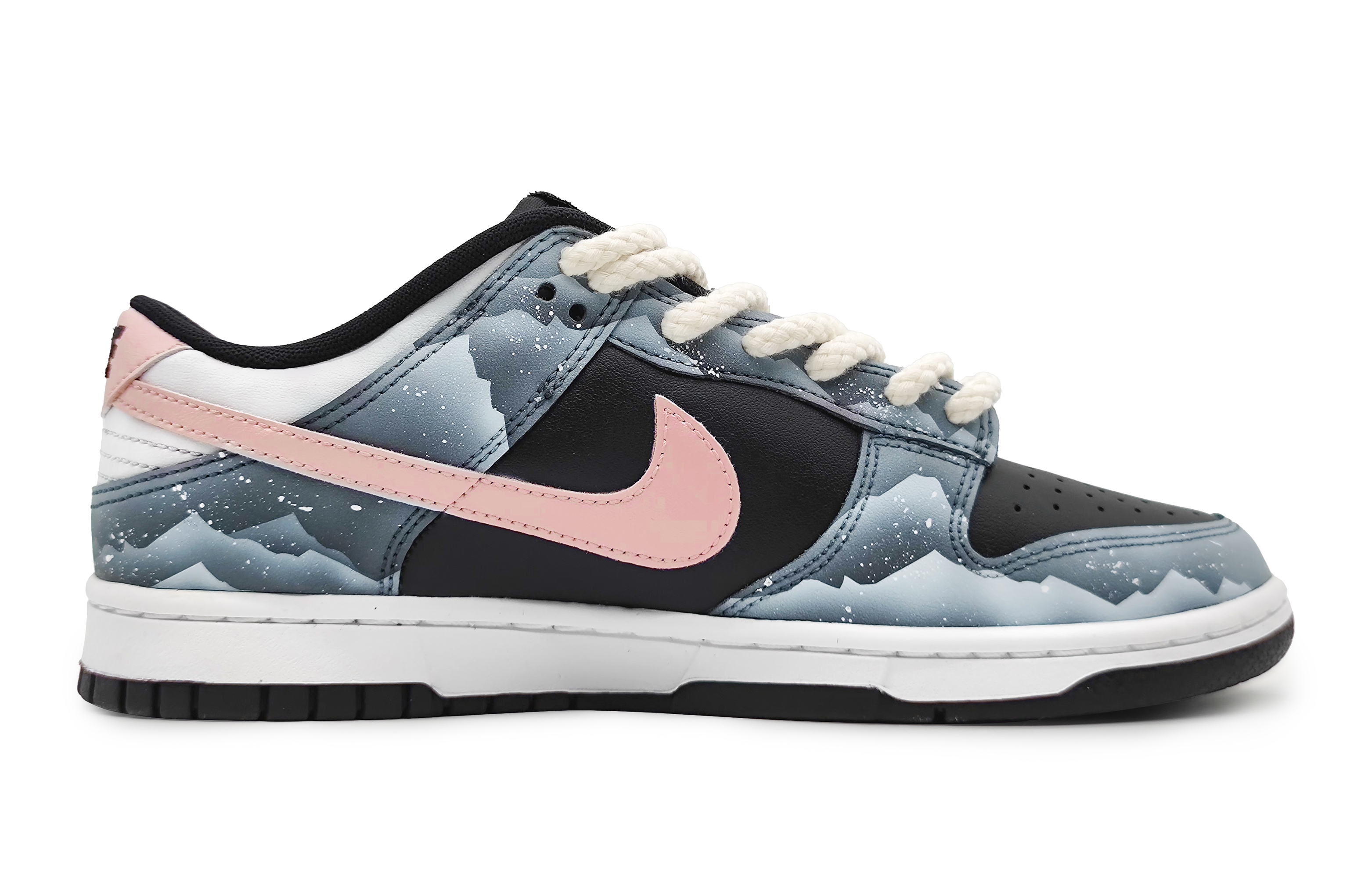 Order [Kasut Tersuai] Nike Dunk Low 'Hitam Merah Jambu Glasier' FD1232-001(Team16-女款南极冰川粉)