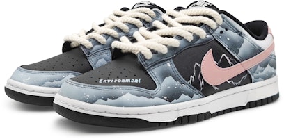 【客製化球鞋】 Nike Dunk 低筒 南極冰河 環保意識 栩栩如生的雪山 雪花飄落 環保主題鞋 低筒 板鞋 GS 黑粉色 Lookbook 【客製化球鞋】 Nike Dunk 低筒 南極冰河 環保意識 栩栩如生的雪山 雪花飄落 環保主題鞋 低筒 板鞋 GS 黑粉色