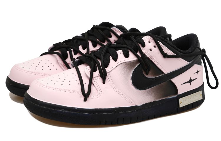 Lookbook 【定制鞋款】耐克Dunk Low '黑粉HRZZ反向星爆做旧款' CW1590-100(Team拾玖-黑粉星芒S-BOX）