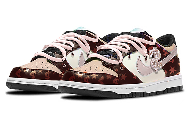 Lookbook ナイキ ダンク LOW "ブラックピンク アイコン" (カスタム) DD1503-106(TeamE-男女同款潮流符号黑粉)