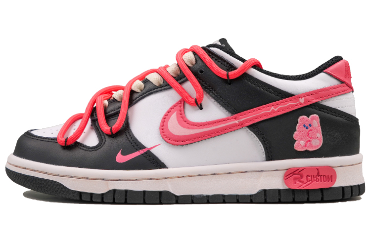 Order 【客製球鞋】Nike Dunk Low 心動小熊 甜酷 辣妹 禮盒 熊貓 防滑耐磨 低筒 板鞋 GS 黑粉