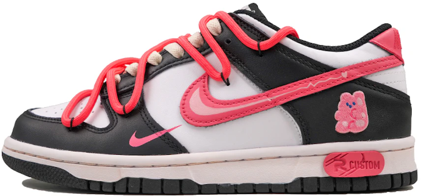 【客製球鞋】Nike Dunk Low 心動小熊 甜酷 辣妹 禮盒 熊貓 防滑耐磨 低筒 板鞋 GS 黑粉 Order 【客製球鞋】Nike Dunk Low 心動小熊 甜酷 辣妹 禮盒 熊貓 防滑耐磨 低筒 板鞋 GS 黑粉