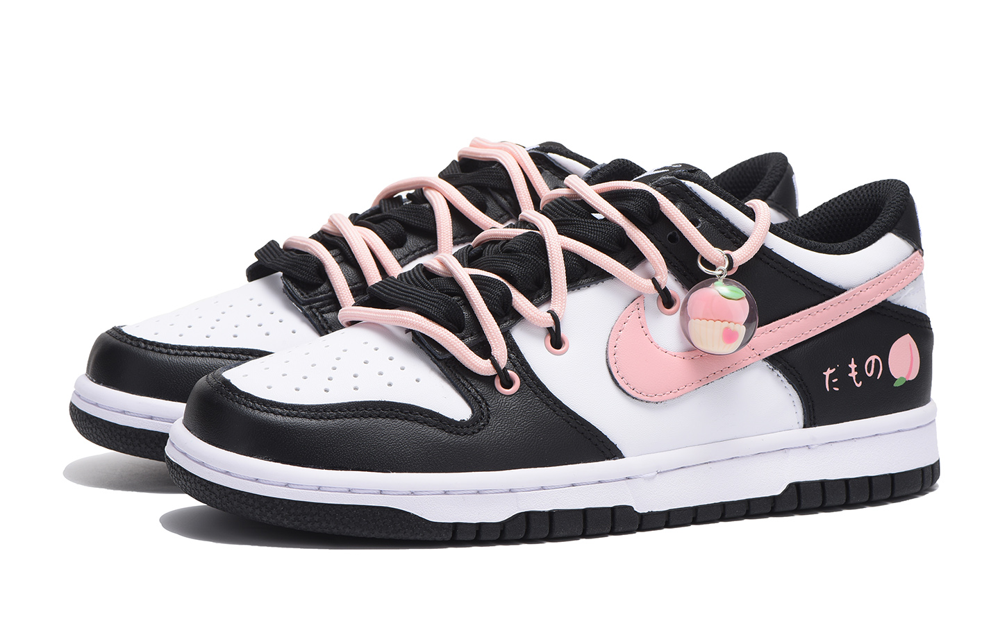 Lookbook 나이키 덩크 로우 '블랙핑크 피치 디컨스트럭티드' (커스텀) CW1590-100(Team59-女款黑粉SBOXQD)