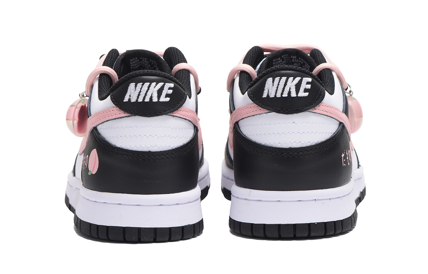 Shop 나이키 덩크 로우 '블랙핑크 피치 디컨스트럭티드' (커스텀) CW1590-100(Team59-女款黑粉SBOXQD)