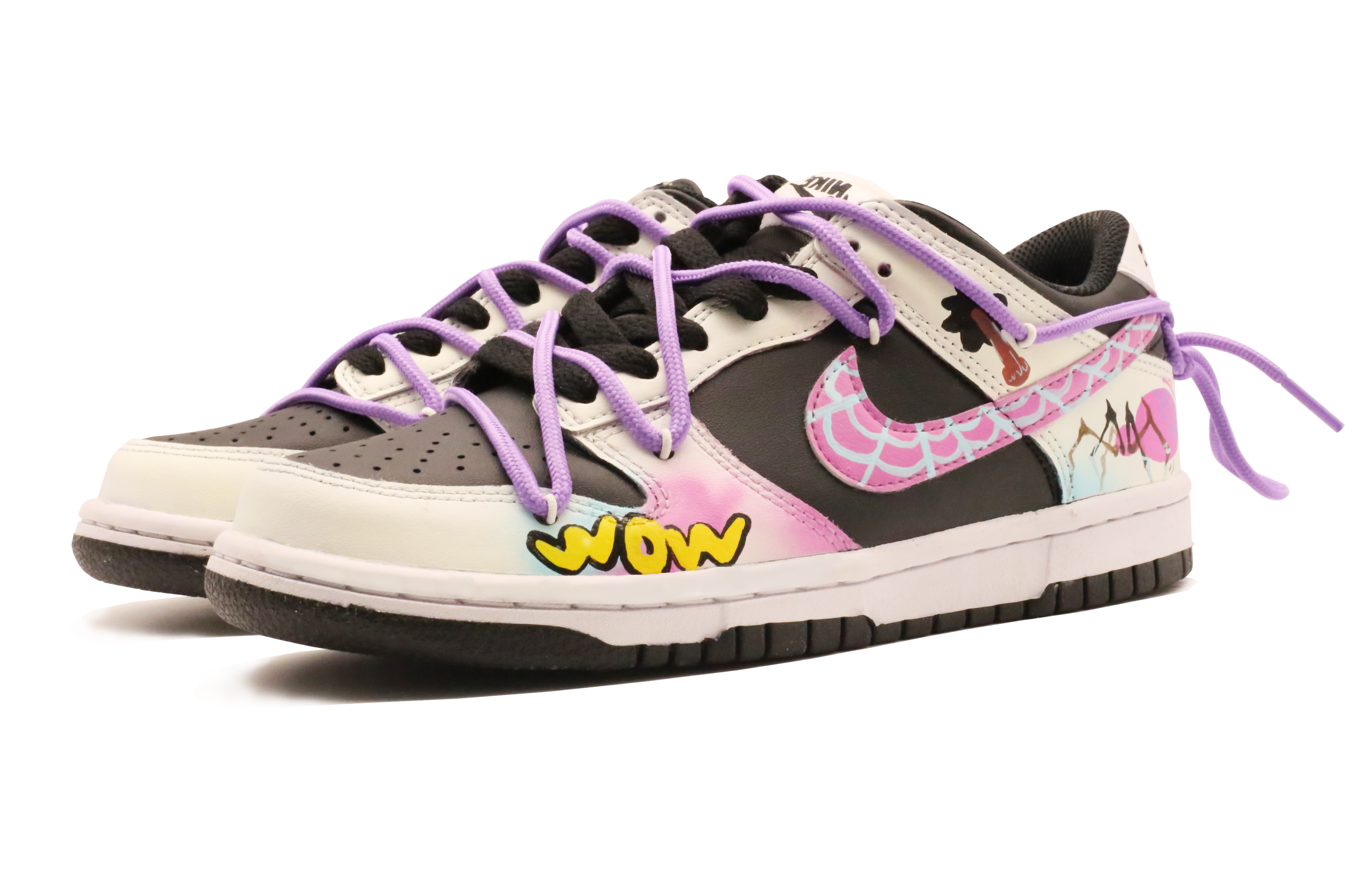 [Custom Shoes] Nike Dunk Low 'Black Pink Purple Universe' 圖 3