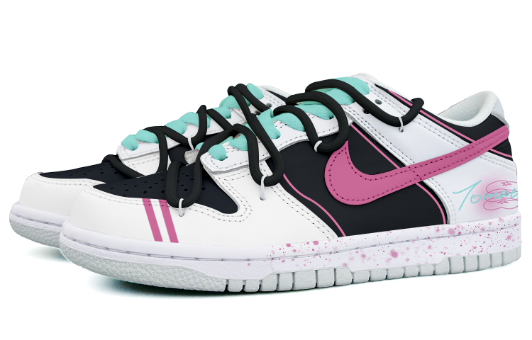 Lookbook 【客製化運動鞋】Nike Dunk Low 黑粉番茄 甜熱 流行獨特 多巴胺 解構 防滑耐磨 低筒 滑板鞋 男款