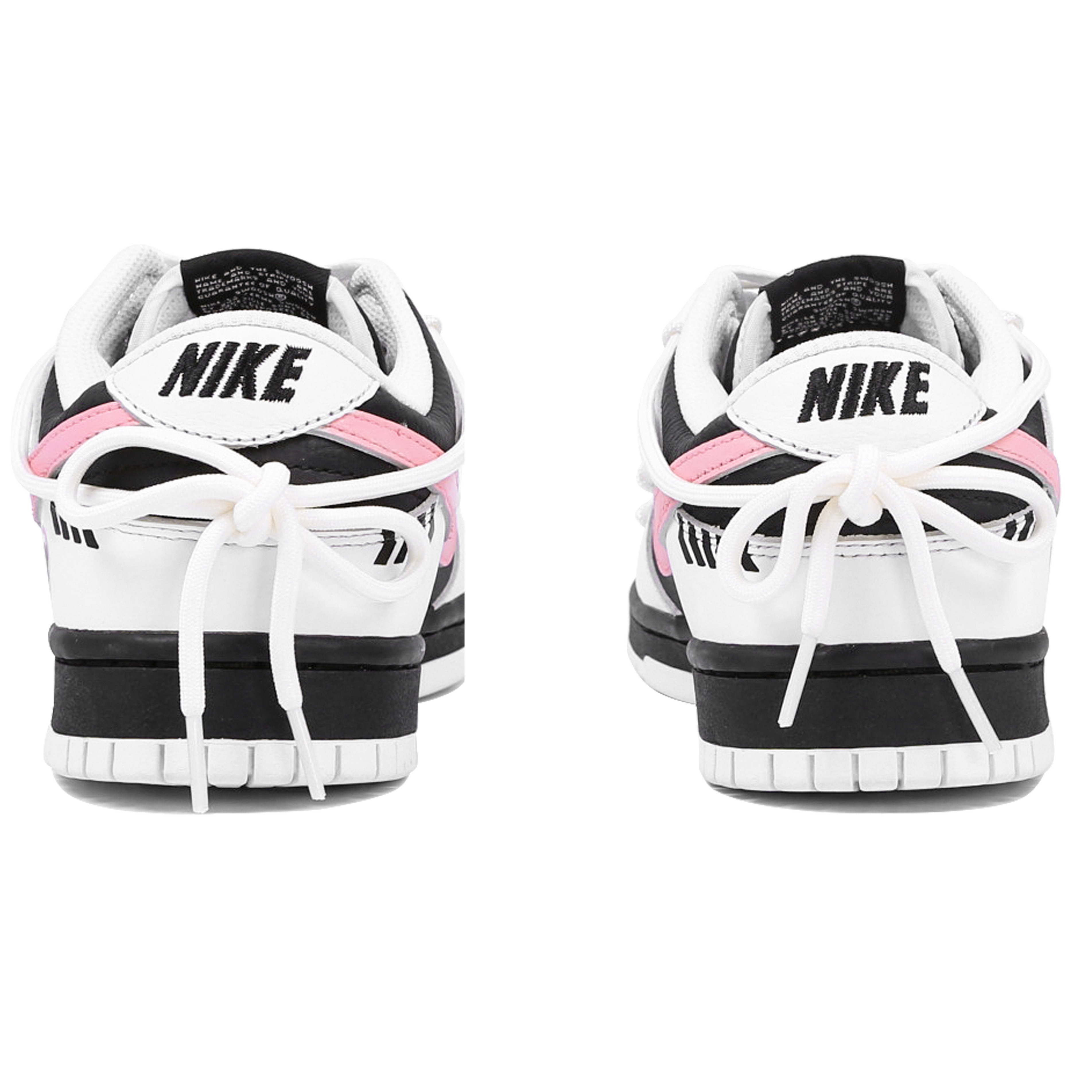 Shop [カスタムシューズ] ナイキ ダンク ロー 'ブラック ピンク ホワイト パンダの雰囲気' FD9064-011(Team4-男女同款恋爱告急QD)