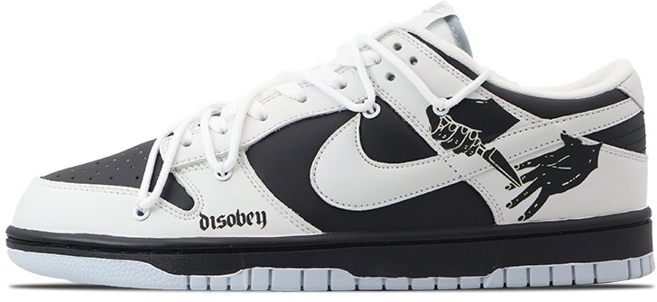 custom-shoes-nike-dunk-low-black-punks-graffiti