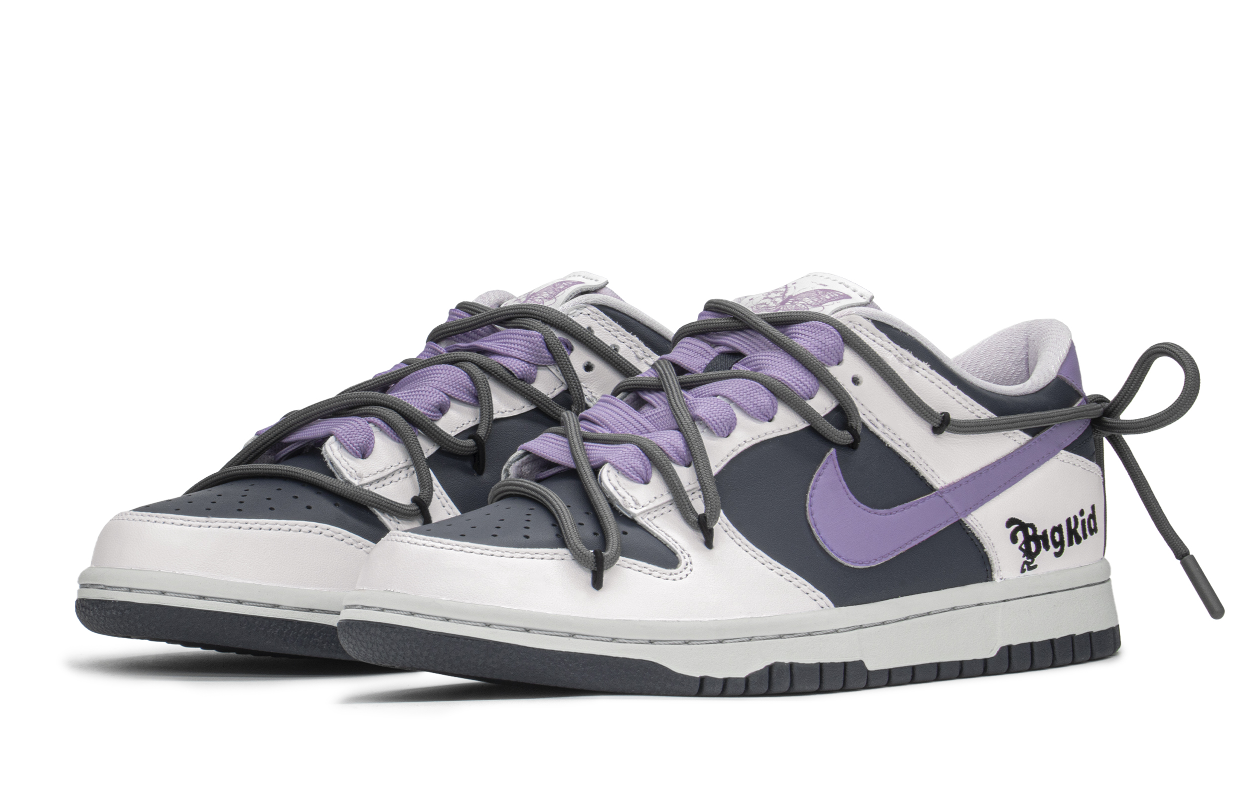 Lookbook 【訂製球鞋】 Nike Dunk Low FZBB 大孩子 街頭 簡約 禮盒 低筒 板鞋 GS 黑紫