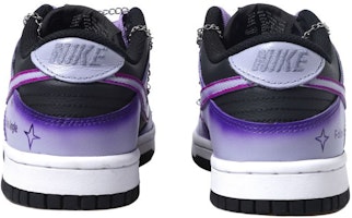 【客製球鞋】Nike Dunk Low 蝙蝠 天使 字母 十字架 鏈條 復古 解構風 低筒 板鞋 GS 黑紫 Shop 【客製球鞋】Nike Dunk Low 蝙蝠 天使 字母 十字架 鏈條 復古 解構風 低筒 板鞋 GS 黑紫