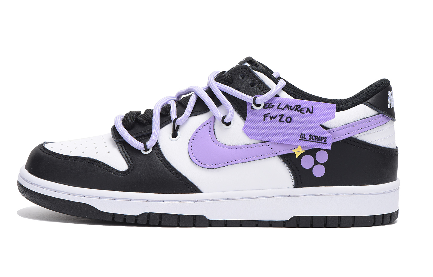 Buy [Nike Kustom] Nike Dunk Low 'Hitam Ungu Dekonstruksi' CW1590-100(Team59-女款黑紫)