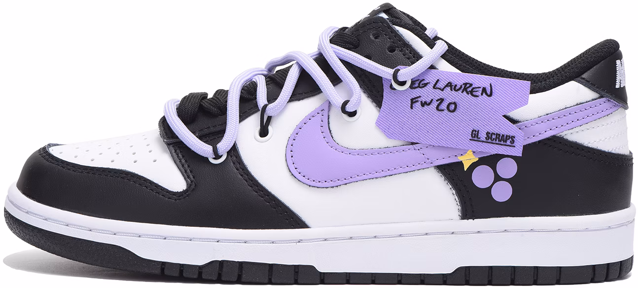 custom-shoes-nike-dunk-low-black-purple-deconstructed