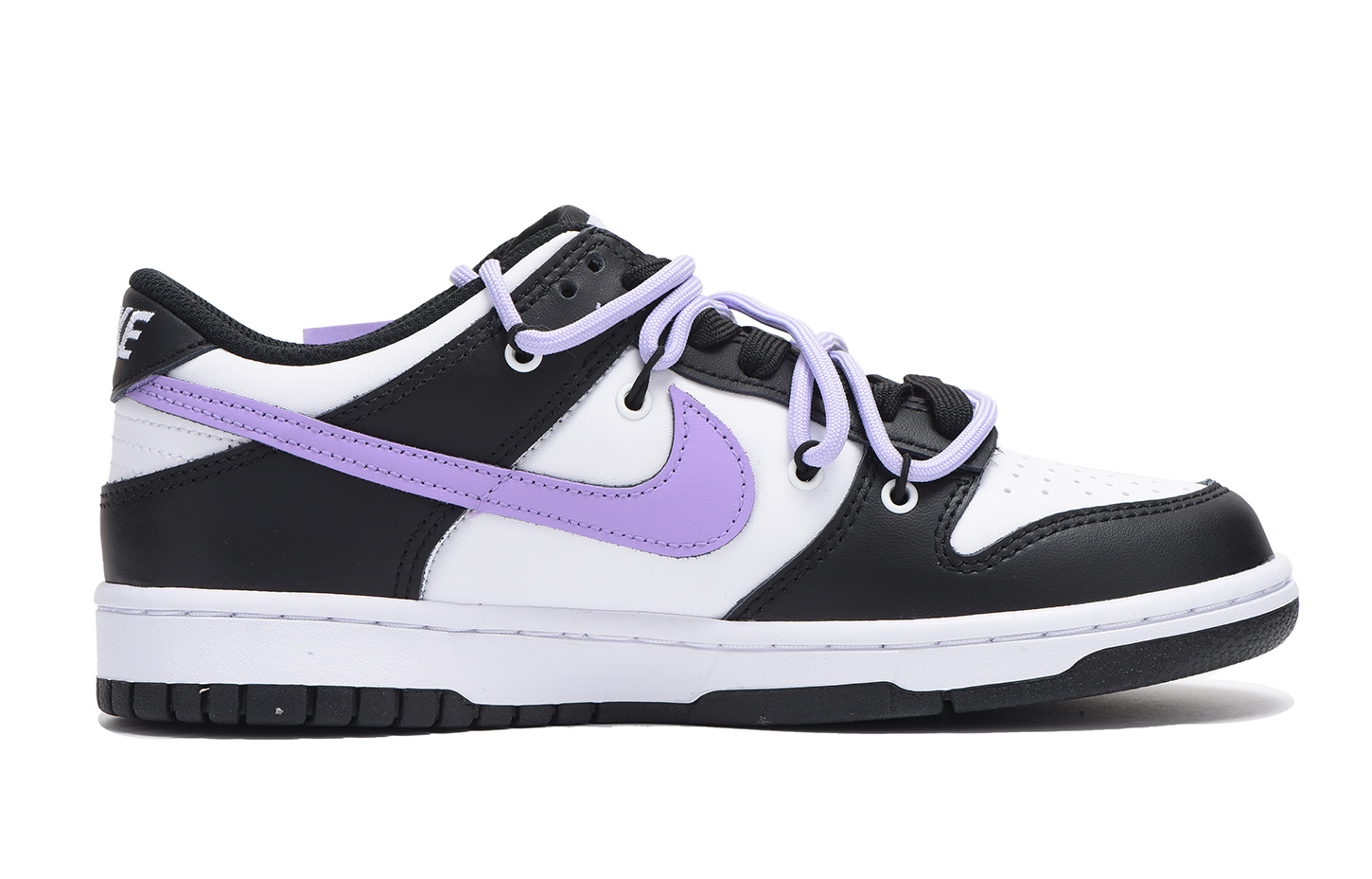 Order [Nike Kustom] Nike Dunk Low 'Hitam Ungu Dekonstruksi' CW1590-100(Team59-女款黑紫)