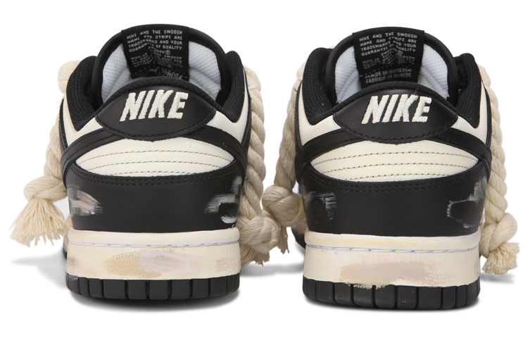 Shop [Zapatos Personalizados] Nike Dunk Low 'Cordones Negros Vintage' DD1391-100(Team24-男款熊猫做旧)