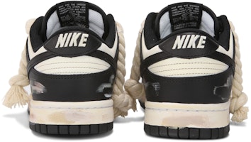 【訂製球鞋】 Nike Dunk Low 麻繩綁帶 氧化做舊 高街 休閒 低幫 板鞋 男款 黑色 Shop 【訂製球鞋】 Nike Dunk Low 麻繩綁帶 氧化做舊 高街 休閒 低幫 板鞋 男款 黑色