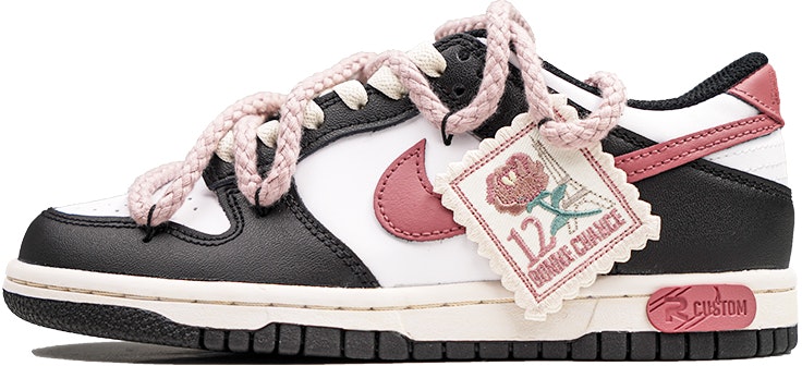 custom-shoes-nike-dunk-low-black-rose-patch