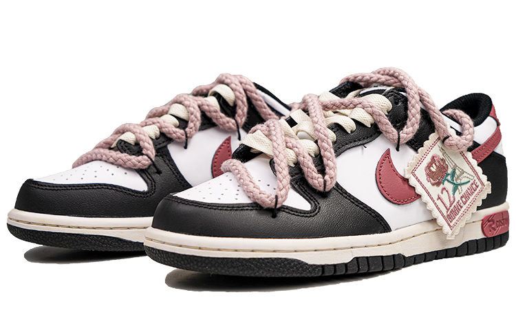 Lookbook 【定制鞋款】耐克Dunk Low '黑色玫瑰补丁' CW1590-100(Team27-GS款玫瑰心事)
